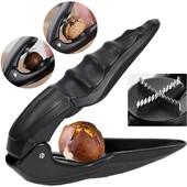 Kaštonų gnybtų atidarytuvas dantytas vidinis peilis 304 nerūdijantis plienas graikinis riešutas pekano filbertas Makadamija pistacijų riešutų skeltuvas pjaustyklės virtuvė