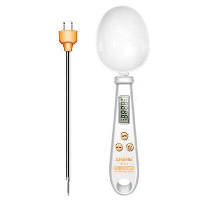 2 viename elektroninės virtuvės svarstyklės LCD skaitmeninės maisto miltų matavimo skaitmeninės šaukšto svarstyklės Mini virtuvės įrankis maistui termometro svarstyklės