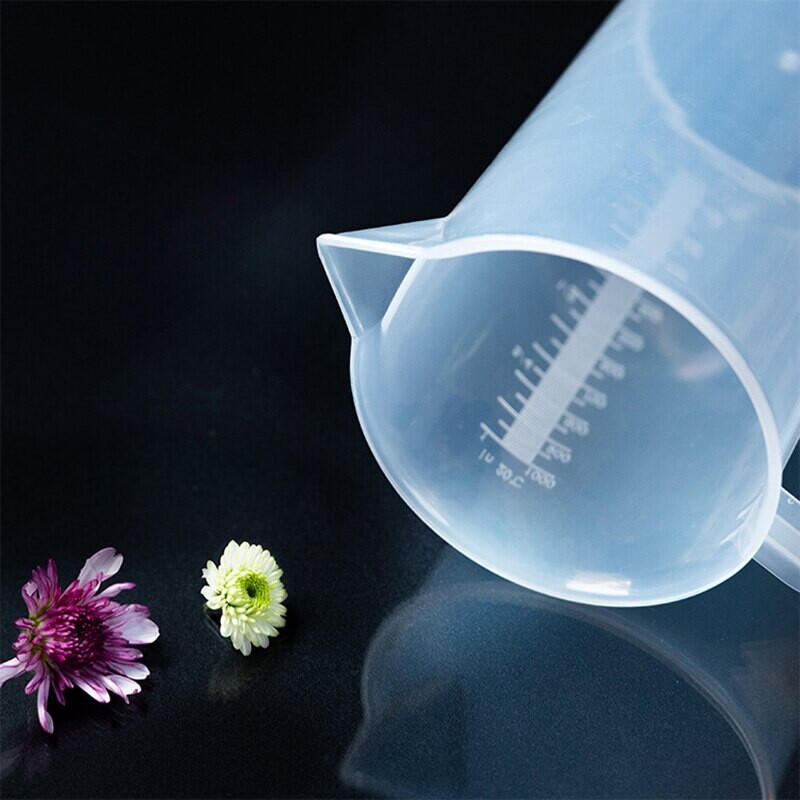 Laboratorinis įrankis Plastikinis matavimo puodelis 500 ml didelio cilindro graduotas matavimo indas su rankena ir snapeliu