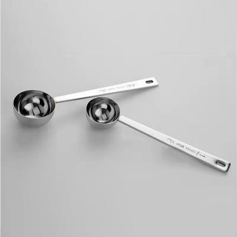 15 ml/30 ml pika varrega roostevabast terasest piima-kohvipulbri mõõtlusikas