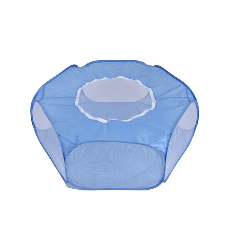 Pārnēsājams mazs mājdzīvnieku būris Caurspīdīgs kaķu un suņu būra telts Mājdzīvnieku manēžas atvērts saliekams pagalma žogs suņu kāmja trusis jūrascūciņai