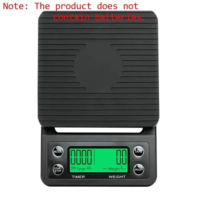 1 tk must täppis kohvi langetamise kaal 0,1 g kohvi langetamise kaal taimeriga digitaalse köögikaaluga ülitäpne LCD kaal