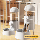 Dideli naminių gyvūnėlių dubenys, kabantys narve Automatinis tiektuvas naminiams gyvūnėliams vandens butelis Maisto talpyklos dozatoriaus dubuo šuniukui katei triušiui šerti Produktas