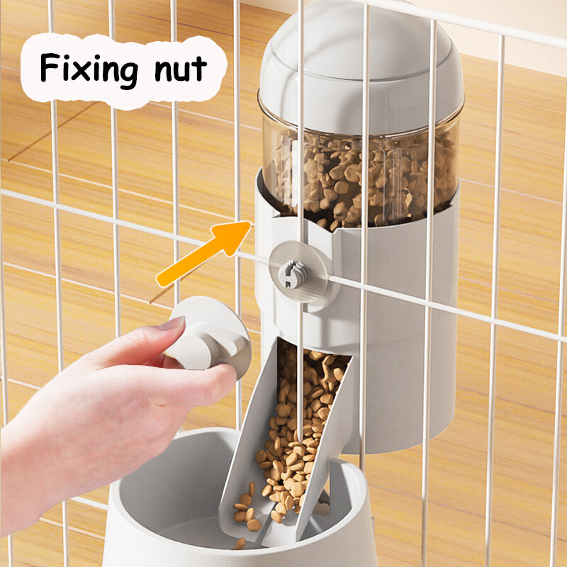 Dideli naminių gyvūnėlių dubenys, kabantys narve Automatinis tiektuvas naminiams gyvūnėliams vandens butelis Maisto talpyklos dozatoriaus dubuo šuniukui katei triušiui šerti Produktas