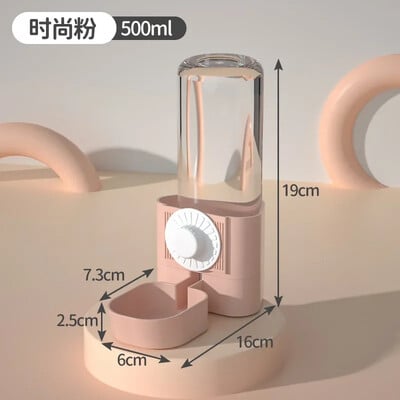 Trušu ūdens padeve būrī piekaramam automātiskam ūdens dozatoram ūdens pudeles bļoda mazam dzīvniekam eža kāmim 17 unces