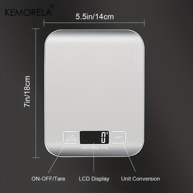 5kg/10kg nerūdijančio plieno elektroninės svarstyklės virtuvės svarstyklės buitinės maisto vaisių užkandžių svėrimo kepimo įrankis