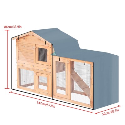 Κάλυμμα Rabbit Playhouse Cage S/L Rabbit Animal Pet House Hen House Κάλυμμα για μεγάλη καλύβα κουνελιών E7CB