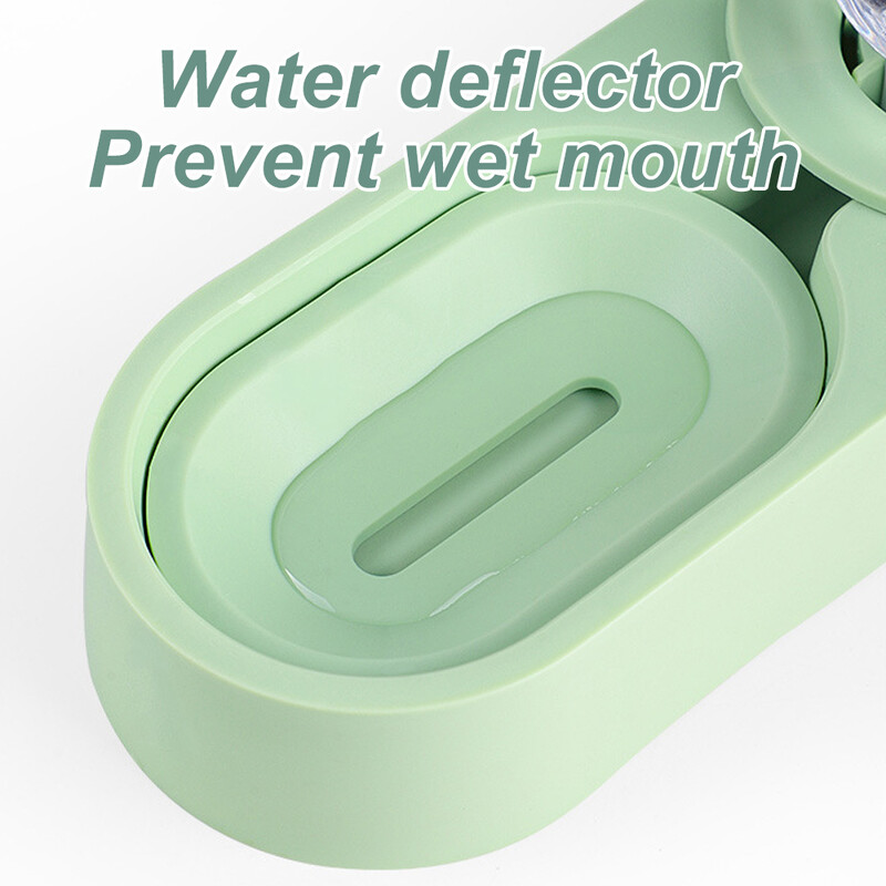 Naminio gyvūno triušio šinšilos jūrų kiaulytės maisto dubuo Automatinis tiektuvas „Viskas viename“ Sujungiamas maisto dubuo, gėrimo fontanas, pakeltas stovimas indas