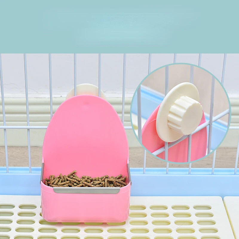 Plastikust lemmikloomatoidukauss küülikule Fikseeritud Suure mahutavusega söötja Kukumisvastane Löögikindel söötmiskauss Jänku toitmine Lemmikloomatarvikud