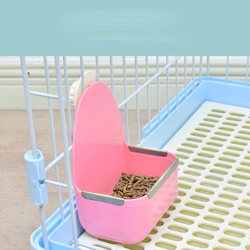 Plastikust lemmikloomatoidukauss küülikule Fikseeritud Suure mahutavusega söötja Kukumisvastane Löögikindel söötmiskauss Jänku toitmine Lemmikloomatarvikud