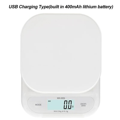 Ψηφιακή ζυγαριά κουζίνας LCD 3kg/7kg Ζυγαριά φαγητού Μπαταρία/USB φόρτιση Ηλεκτρονική ζυγαριά Μέτρηση γραμμαρίων Ζυγαριά για μαγείρεμα Ψήσιμο