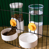 Automatinis naminių gyvūnėlių lesyklėlės narvelis pakabinamas dubuo vandens butelis maisto talpyklos dozatorius šuniukų katėms triušiams paukščiams augintinių šėrimo produktas