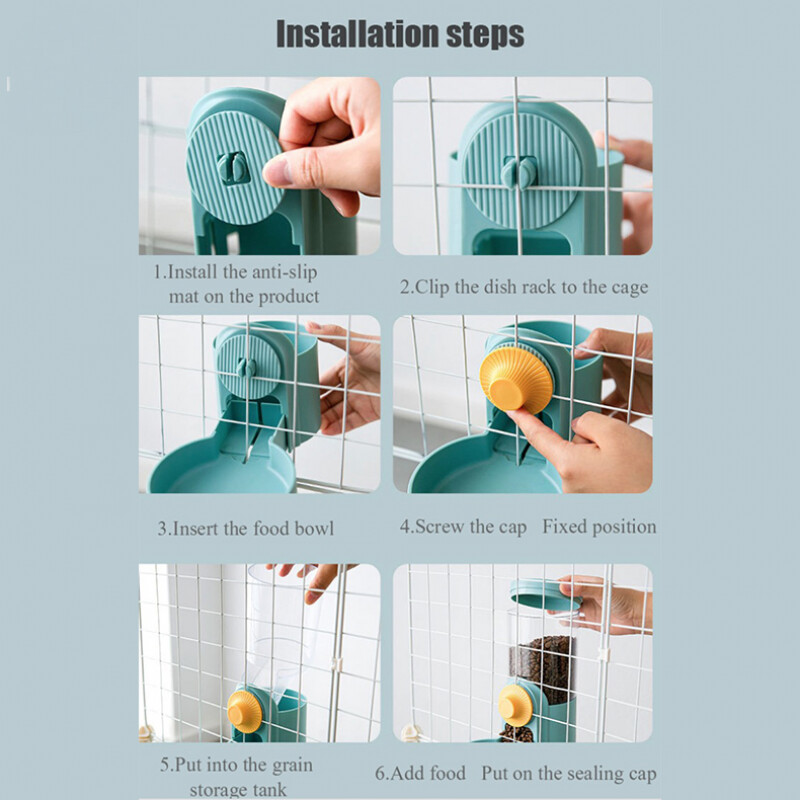 Automatinis naminių gyvūnėlių lesyklėlės narvelis pakabinamas dubuo vandens butelis maisto talpyklos dozatorius šuniukų katėms triušiams paukščiams augintinių šėrimo produktas