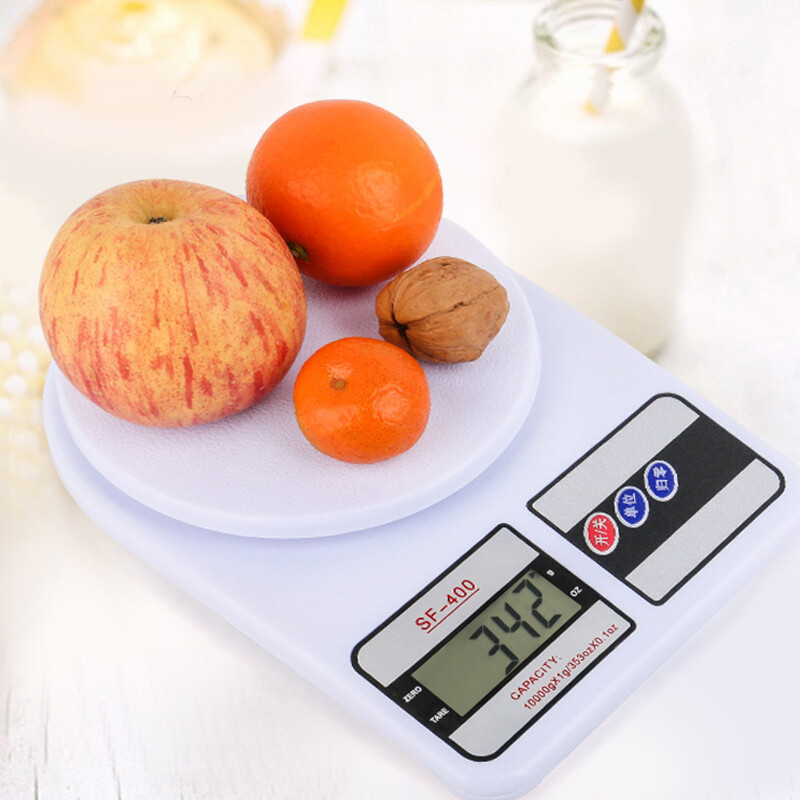 Skaitmeninės virtuvės svarstyklės 10kg/1g Precise Food Balance Elektroninės svarstyklės LCD ekranas Nešiojamos skaitmeninės svarstyklės Virtuvės priedai