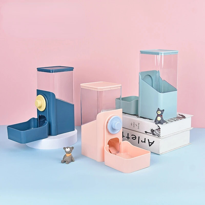 Automatinis naminių gyvūnėlių dubenys narve Kabantis tiektuvas naminiams gyvūnėliams vandens butelis Maisto talpyklos dozatoriaus dubuo šuniukui katėms triušiams augintinio šėrimo produktas