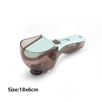 Virtuviniai reguliuojami matavimo puodeliai ir šaukštai Plastikinis kaušelis su magnetu / Sausų ir skystų ingredientų virtuvės įrankiams