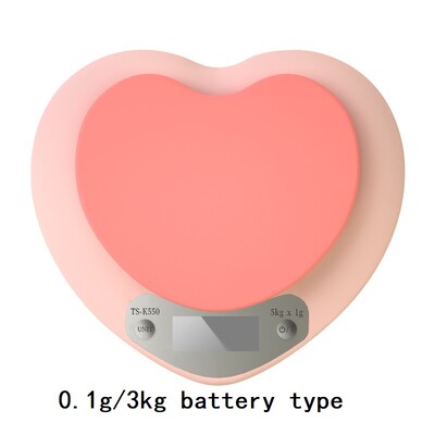 3Kg/5Kg elektroninės virtuvės svarstyklės Rožinės širdies formos namų LCD elektroninės svarstyklės Virtuvinės Maisto gaminimas Užkandžiai Svėrimo Skaitmeninės svarstyklės