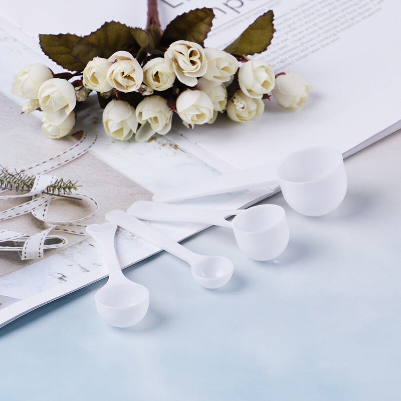 10PCS Mjerne žlice Kava Protein Mlijeko u prahu Žlica Kućna kuhinja DIY prehrambeni PP materijal izdržljiv 1/3/5/10g Plastika