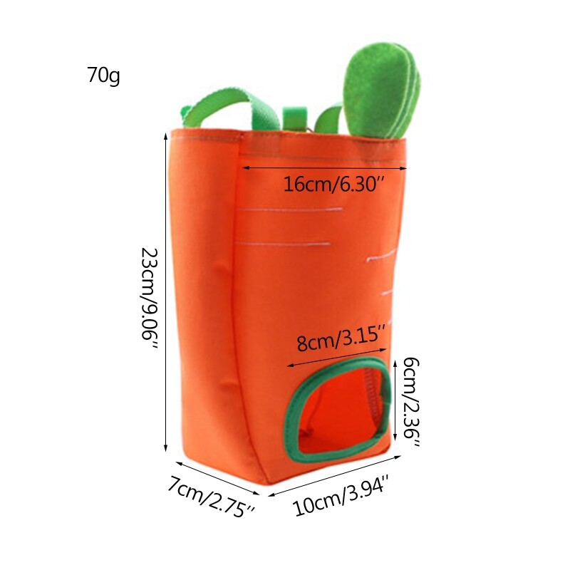 Morkos formos šieno tiekimo maišelis Triušio šėrimo maišelis lauke ir viduje šinšila jūrų kiaulytė, zuikis, olandų žiurkė, šinšila