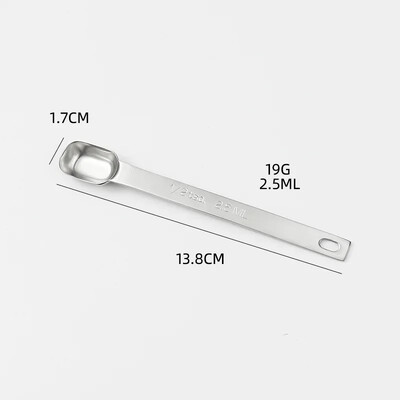 1 vnt virtuvės matavimo šaukštai kavai nerūdijančio plieno graduotų šaukštų priedų rinkinys Kavos indų milteliai Valgomasis baras Namų sodas