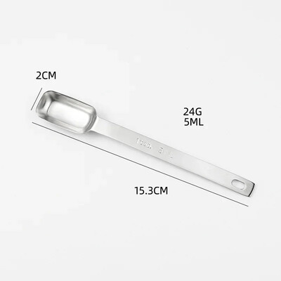 1 vnt virtuvės matavimo šaukštai kavai nerūdijančio plieno graduotų šaukštų priedų rinkinys Kavos indų milteliai Valgomasis baras Namų sodas