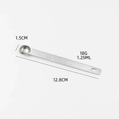 1 vnt virtuvės matavimo šaukštai kavai nerūdijančio plieno graduotų šaukštų priedų rinkinys Kavos indų milteliai Valgomasis baras Namų sodas