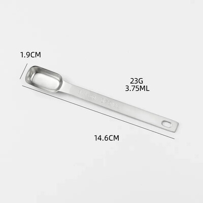 1 vnt virtuvės matavimo šaukštai kavai nerūdijančio plieno graduotų šaukštų priedų rinkinys Kavos indų milteliai Valgomasis baras Namų sodas
