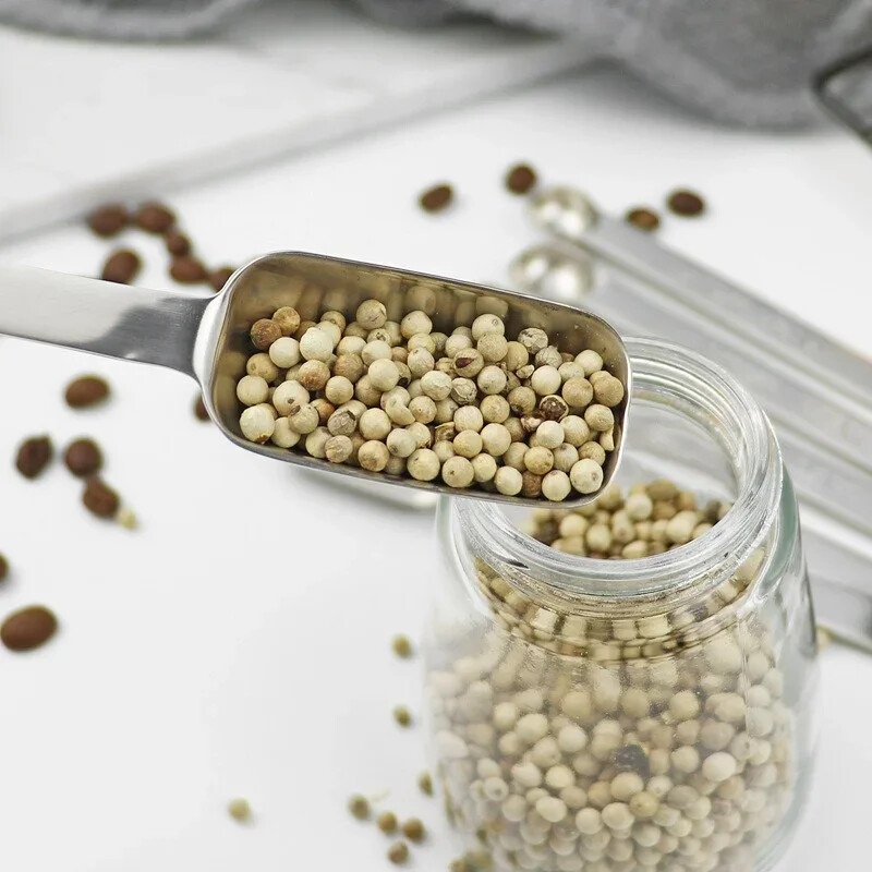 1 vnt virtuvės matavimo šaukštai kavai nerūdijančio plieno graduotų šaukštų priedų rinkinys Kavos indų milteliai Valgomasis baras Namų sodas