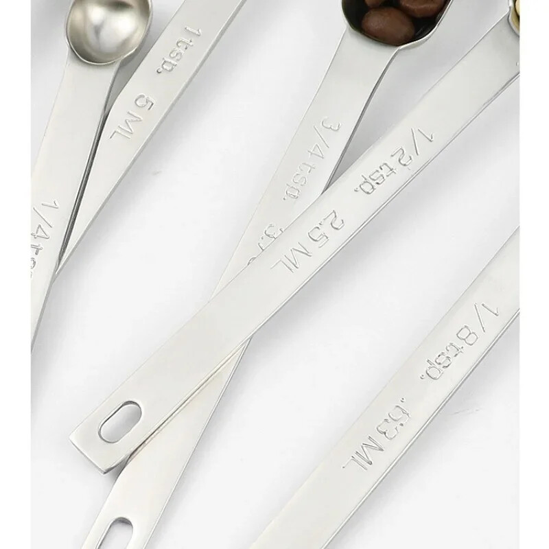 1 vnt virtuvės matavimo šaukštai kavai nerūdijančio plieno graduotų šaukštų priedų rinkinys Kavos indų milteliai Valgomasis baras Namų sodas