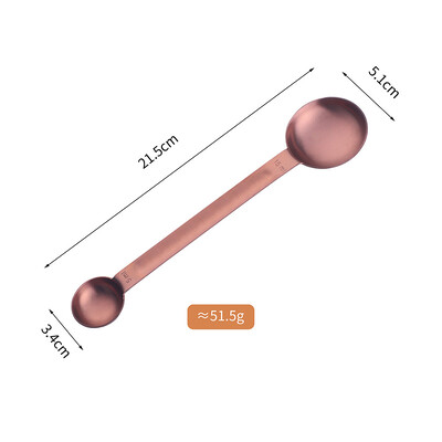 15 ml + 5 ml lingură de măsurare cu două capete, linguriță de cafea pentru zahăr, pahare de măsurare de aur, instrumente de măsurare pentru bucătărie, instrumente de coacere