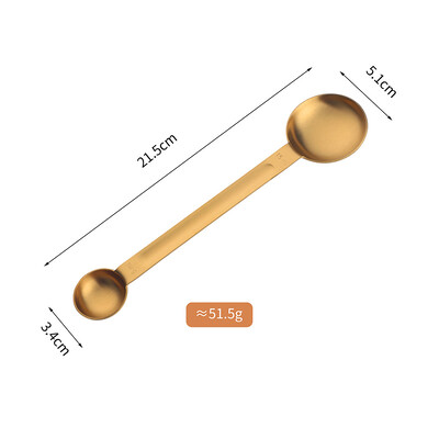 15 ml + 5 ml lingură de măsurare cu două capete, linguriță de cafea pentru zahăr, pahare de măsurare de aur, instrumente de măsurare pentru bucătărie, instrumente de coacere