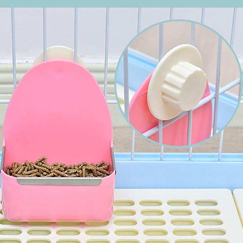 Didelės talpos naminių gyvūnėlių fiksuoto dubenėlio šėrimo puodelis jūrų kiaulytės šinšilos maisto dozatoriaus dubuo naminiams gyvūnėliams tiekimo dubuo Naminių gyvūnėlių maisto dubuo