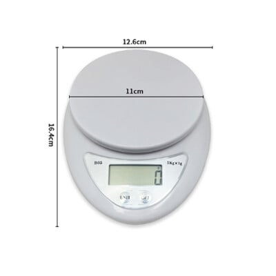Digitaalne kaal 5KG elektrooniline minitaskukaal 1g 0,1g täppisterasest köögikaal Toidu tasakaalu kaalud Köögitarvikud