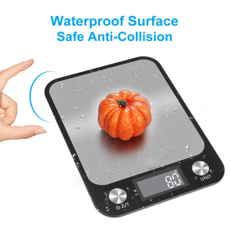 Virtuvės svarstyklės nerūdijantis plienas 5/10/15 kg maisto svėrimas dietos balanso matavimas LCD Tikslios elektroninės svarstyklės Kepimo matavimas