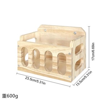 Rabbit Hay Feeder Guinea Rack Bunny Chinchilla Wooden Holder Animal Cage Wood Manger Feeding Wood Bowl for Pet Supplies