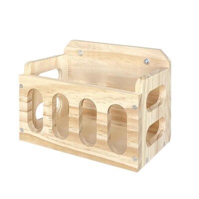 Rabbit Hay Feeder Guinea Rack Bunny Chinchilla Wooden Holder Animal Cage Wood Manger Feeding Wood Bowl for Pet Supplies