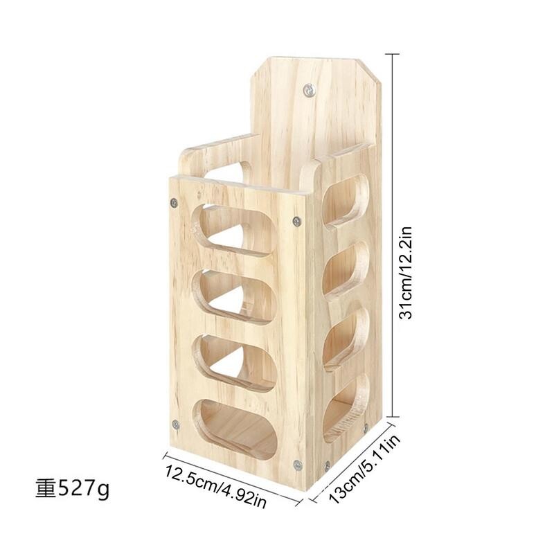 Triušio šieno tiektuvas Gvinėjos stovas zuikis šinšila, medinis laikiklis gyvūno narvas medžio ėdžios šėrimo medinis dubuo naminių gyvūnėlių reikmenims