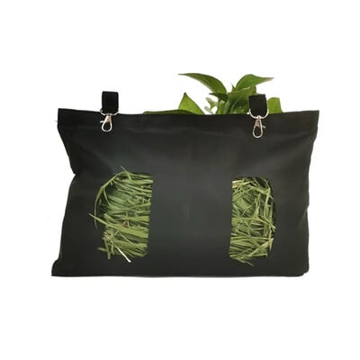 Triušio šieno tiekimo maišelis Jūrų kiaulytės šieno tiektuvo laikymo pakabinamas šėrimo maišelis mažiems gyvūnams žiurkėnams, vandeniui atsparūs nailoniniai naminių gyvūnėlių krepšiai