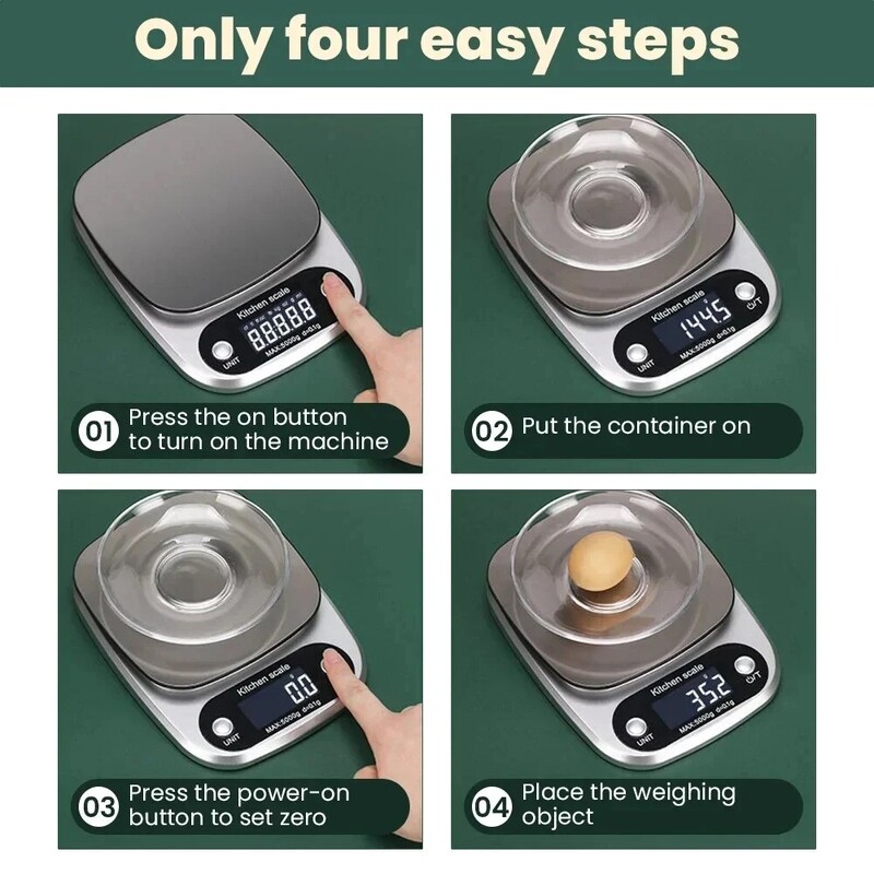 Didelio tikslumo virtuvės svarstyklės elektroninės papuošalai maisto kepimo svarstyklės daugiafunkcis matavimo įrankis 10 kg elektroninės svarstyklės LCD ekranas