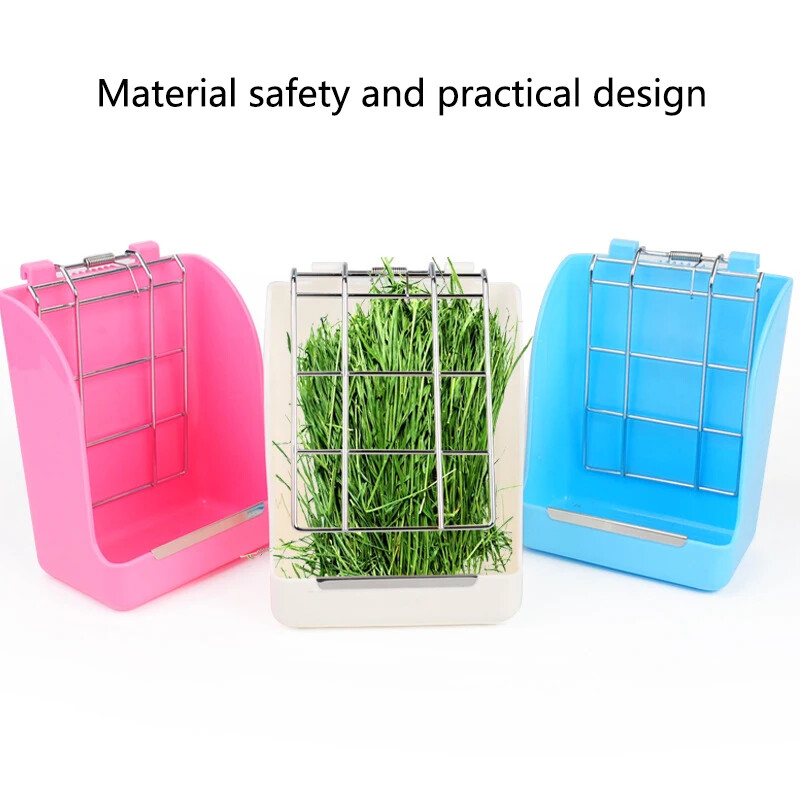 Triušių tiektuvo laikiklis Šieno šėrimo dozatoriaus konteineris triušiams jūrų kiaulytėms smulkiems gyvūnams pakabinamas narvelis Stacionarus maisto baseinas