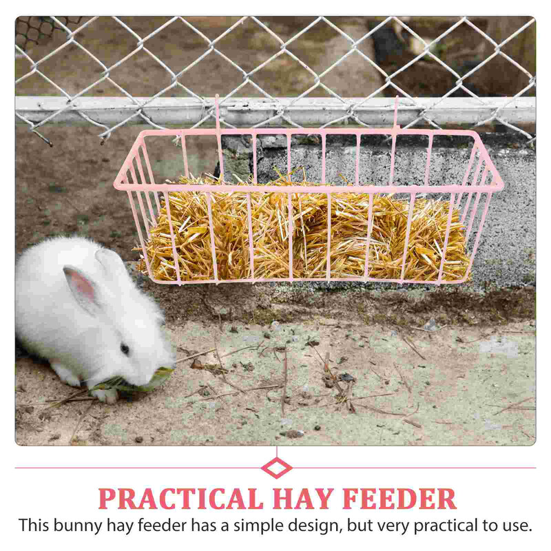 Triušio šieno tiektuvas Pakabinamas šieno tiektuvas Patogus zuikio tiektuvas Triušiui priedas Triušio šieno tiektuvas narvas Pakabinamas triušio šieno lentynas