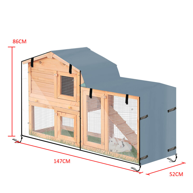 210D Oxford Fabric Küüliku kenneli kate tolmukindel niiskuskindel puuri kate Kolmnurk lemmikloomade maja katte tarvikud