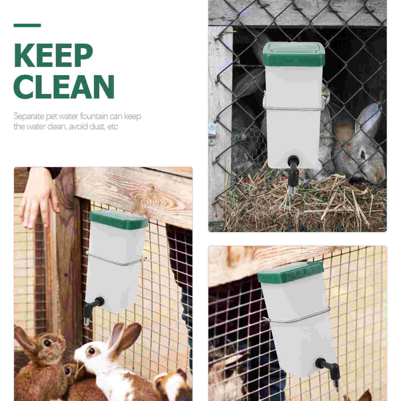 Kabantis geriamasis fontanas Žiurkėno vandens tiektuvas triušiui automatinis naminių gyvūnėlių dozatorius PVC šuo