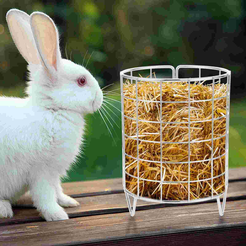 Metalna hranilica sa sijenom za zečeve Samostojeći držač za zečevinu Hranilica za sijeno Držač za hranjenje malih životinja Kavez za zečeve Dozator trave Zeko