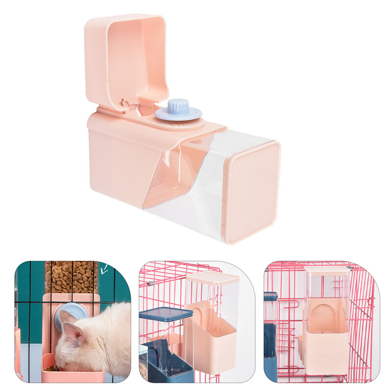 Bol pentru hrană pentru câini, agățat automat pentru hrănire pentru animale de companie, dozator de apă, iepuraș, plastic