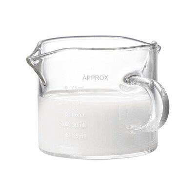 Staklena mjerna šalica Dvostruki izljevi Mala šalica za mlijeko otporna na temperaturu s vagom Vrčevi za mjerenje kave, koktela, vinske zabave