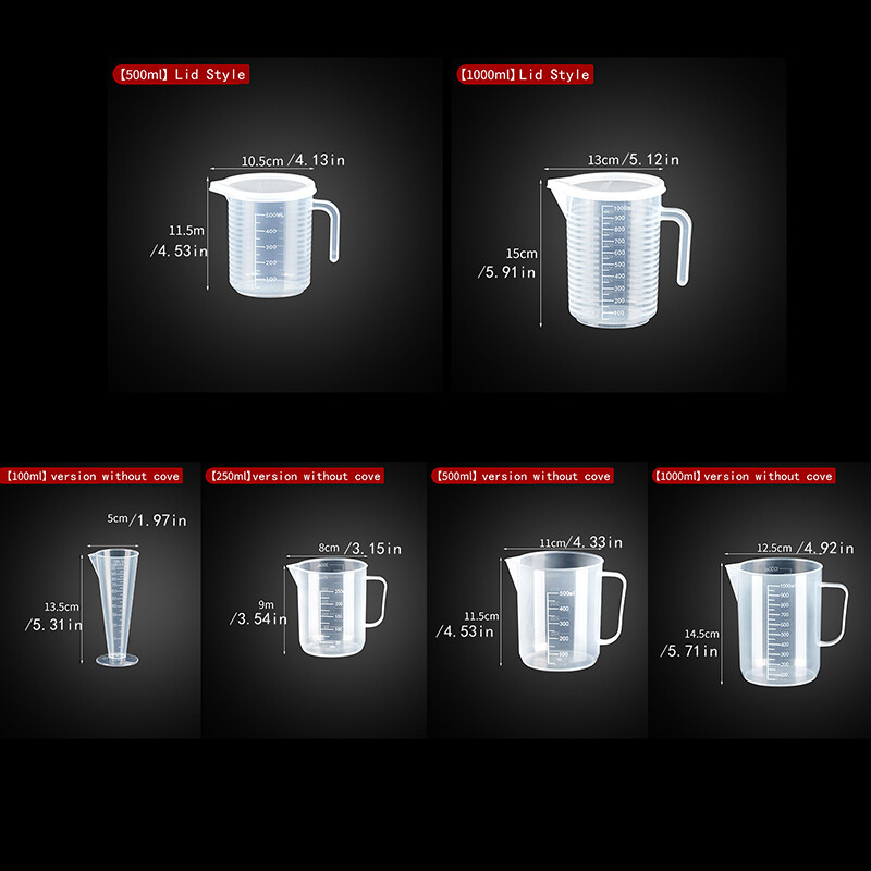 Kleepumatu silikoonist mõõtetops toidukvaliteediga majapidamises kasutatavad gradueeritud tassid Köögis küpsetamise mõõteriistad, suur maht