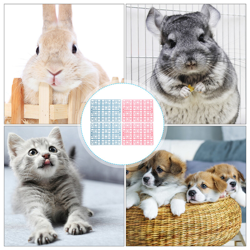 4 gab. Mājdzīvnieku kāju paliktņi Trušu būra grīdai guļampaklājiņi zaķu ligzdošanas pēdu pedālis būriem atpūtai plastmasas jūrascūciņu piederumi