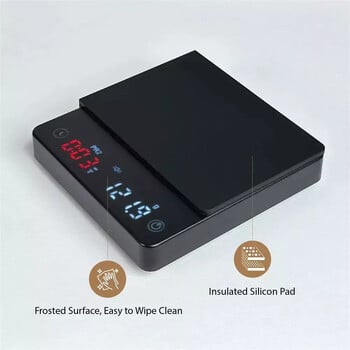 Mini Coffee Nano Coffee Scale με Timer Ζυγαριά Espresso με αισθητήρα αφής Auto Tare και κάλυμμα σιλικόνης εργαλεία κουζίνας