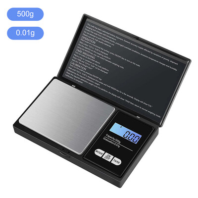 Mini taskukaal 500 g ülitäpne roostevabast terasest elektrooniline kaal kaasaskantav kohvitasakaalu kaalu kaal ehete kohvi jaoks